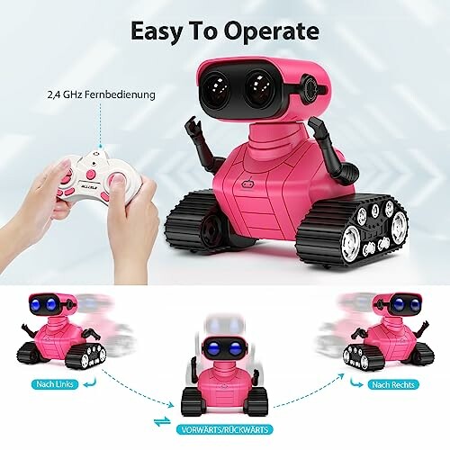 Roze robot met afstandsbediening, gemakkelijk te bedienen