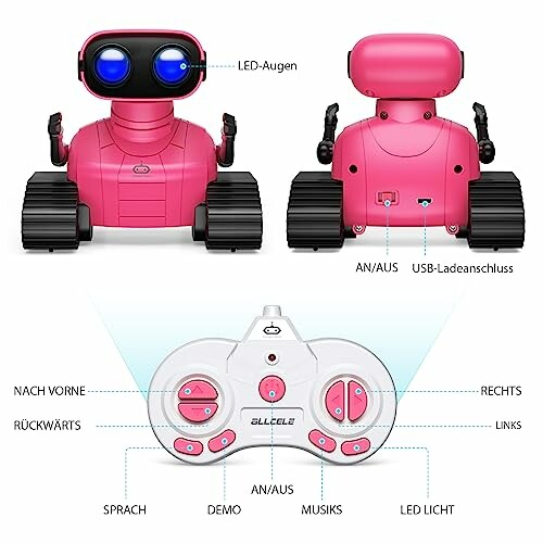 Roze robot speelgoed met afstandsbediening