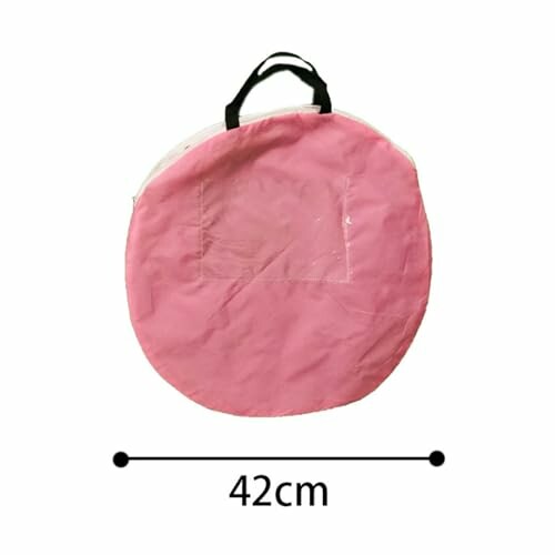 Roze opvouwbare tas met handvat, 42 cm diameter