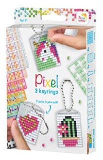 Bouwpakket voor pixel sleutelhangers