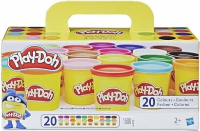 Verpakking met 20 potjes Play-Doh in verschillende kleuren