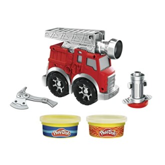 Speelgoed brandweerwagen met Play-Doh potjes