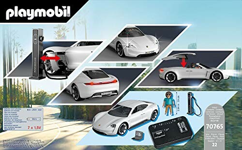 Playmobil set met elektrische Porsche en figuur