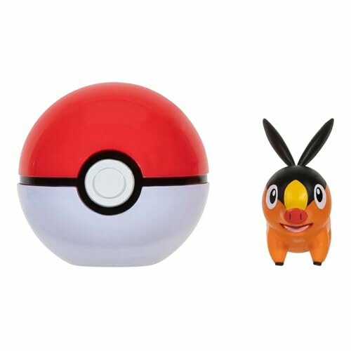 Pokéball en Tepig speelgoedfiguur