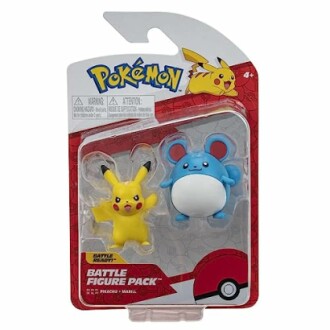 Pokémon figuurenset met Pikachu en Marill in verpakking