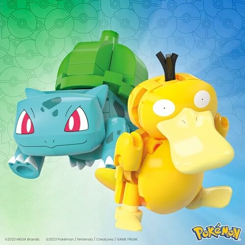 Speelgoedfiguren van Pokémon Bulbasaur en Psyduck