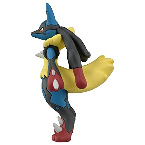 Speelgoedfiguur van Pokémon Lucario in profiel