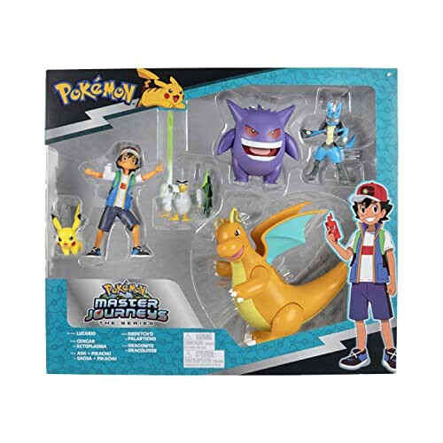 Pokemon actiefiguren set met Pikachu en Dragonite