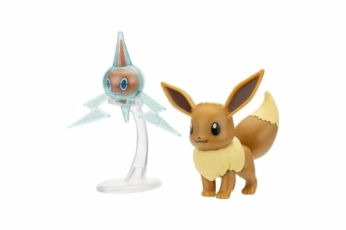 Twee Pokémon-figuren: Eevee en Rotom.