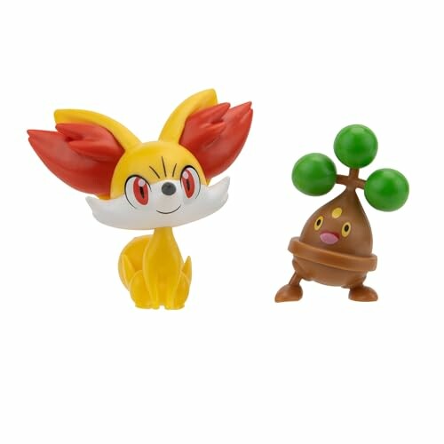 Speelgoedfiguren van Fennekin en Bonsly