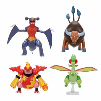 Verschillende Pokémon-figuren op witte achtergrond.