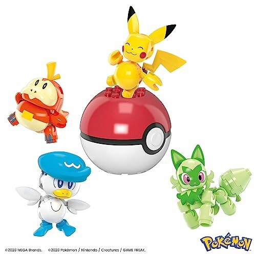 Bouwbare Pokémon-figuren met Pokéball