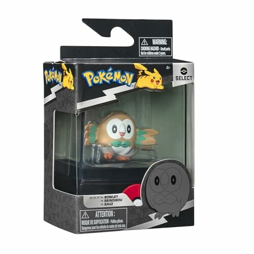 Rowlet Pokémon-figuur in doos