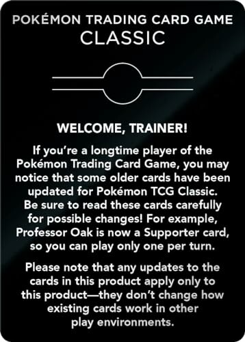 Informatie over updates voor Pokémon Trading Card Game Classic.