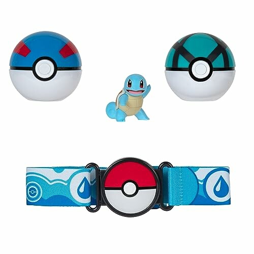 Speelgoed Pokéballs en Squirtle figuur met riem