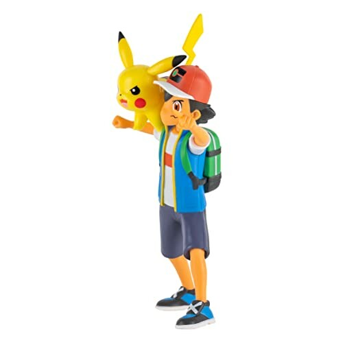 Speelgoedfiguur van Pokémon-trainer met Pikachu