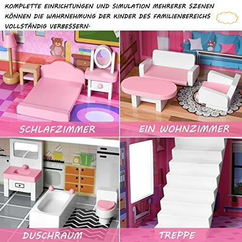 Miniatuur poppenhuismeubels voor kinderkamer