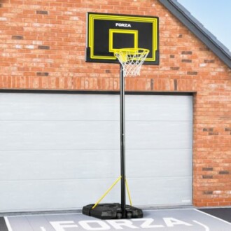 Verplaatsbaar basketbalnet voor een garage