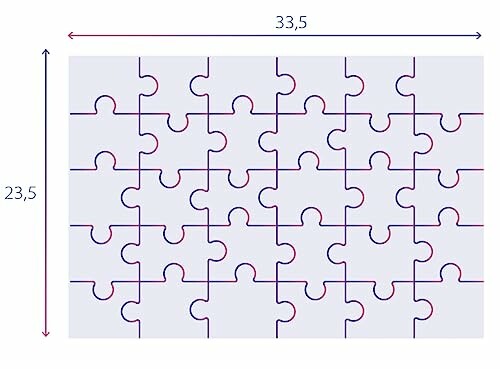 Afmetingen van puzzelstukjes