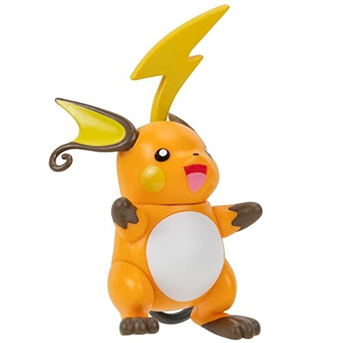 Raichu speelgoedfiguurtje met bliksemschichtstaart.