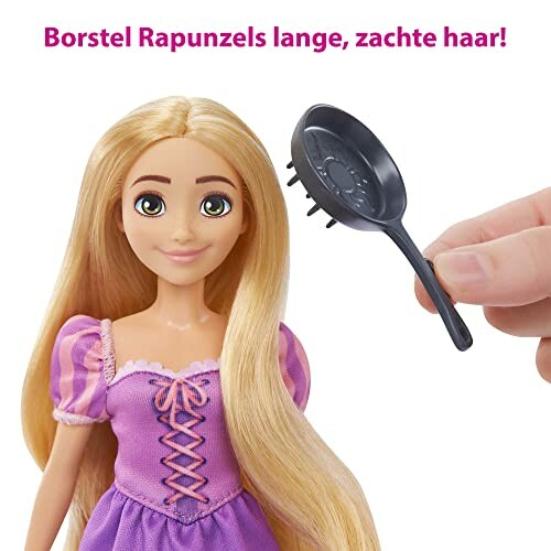 Pop van Rapunzel met een borstel