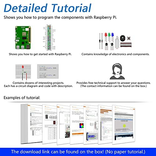 Gedetailleerde tutorial voor Raspberry Pi met elektronicacomponenten en projectvoorbeelden.