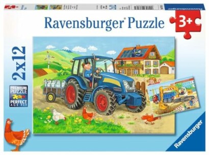 Boerderijpuzzel met tractor en dieren