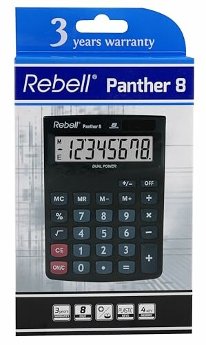 Rekenmachine Rebell Panther 8 in verpakking