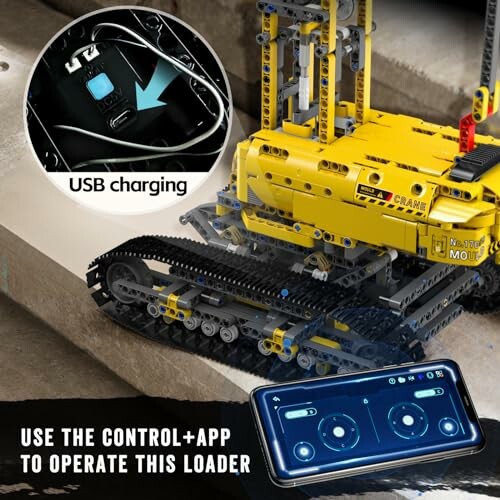 Afstandsbediening bulldozer met USB-oplader