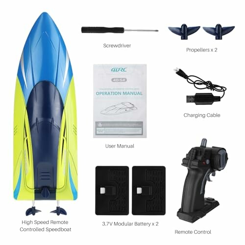 Onderdelen van een afstandsbediening speedboot kit