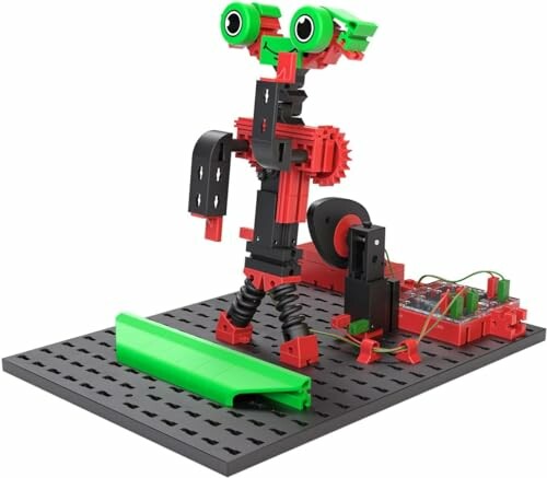 Robotbouwpakket met groene en rode onderdelen