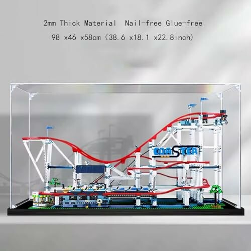 Acryl Displaycase voor Lego 10261 Roller Coaster