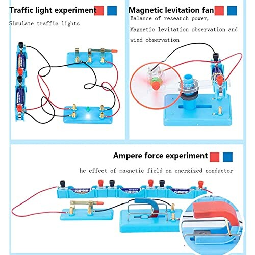 Wetenschappelijk experiment kit met verkeerslicht, magnetische levitatie en ampèrekracht experimenten