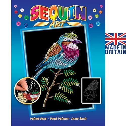 Sequin art set met vogelontwerp