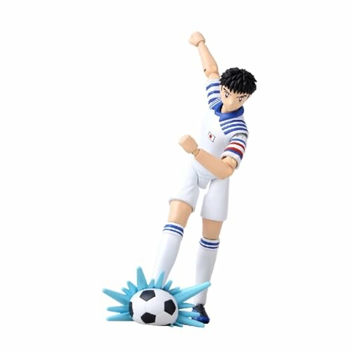 Voetbalactiefiguur met bal