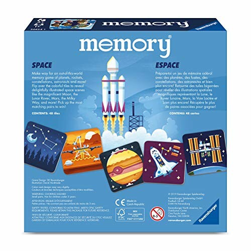 Achterkant van een ruimte-thema memory speldoos