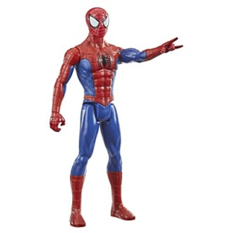 Spiderman actiefiguur in rode en blauwe outfit