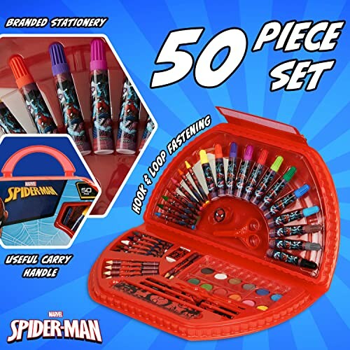 Spiderman schrijfwaren set met 50 stuks