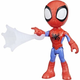 Spiderman speelgoedfiguur met spinnenweb