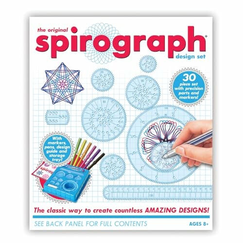 Spirograph ontwerpset voor kinderen vanaf 8 jaar.