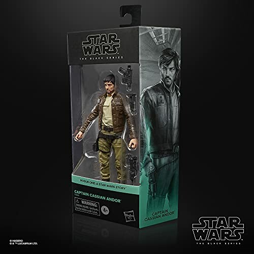 Star Wars actiefiguur van Captain Cassian Andor in verpakking