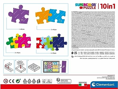 Supercolor puzzelverpakking met 10 in 1 set