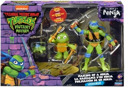 Speelgoedset van Teenage Mutant Ninja Turtles met Leonardo figuren.