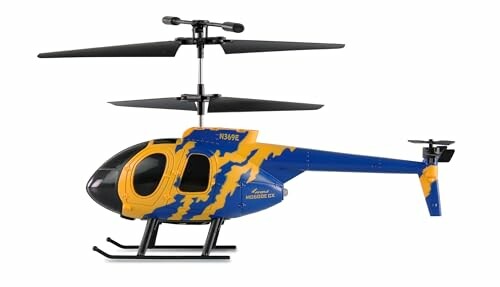 Speelgoedhelikopter in blauw en geel