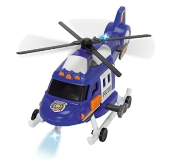 Blauw speelgoed politiehelikopter met lichten