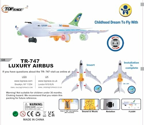 Top Race Boeing 747 Vliegtuigspeelgoed