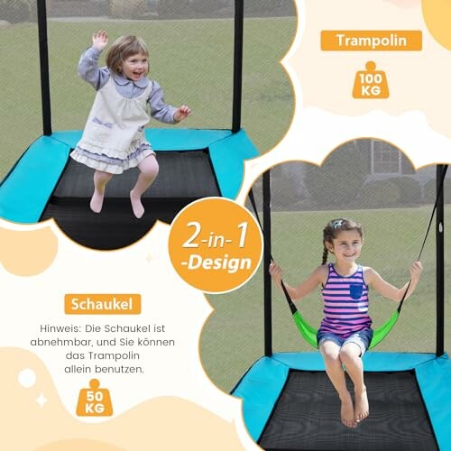 COSTWAY 2-in-1 Kindertrampoline