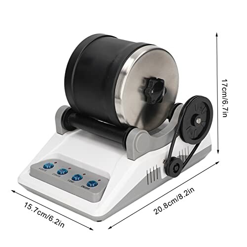 Trommel polijstmachine met afmetingen