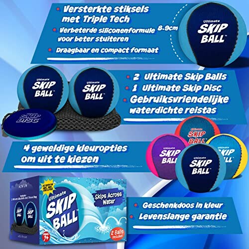 Ultimate Skip Ball set met discs en reistas