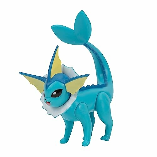 Een blauwe water Pokémon figuur met vinnen en staart